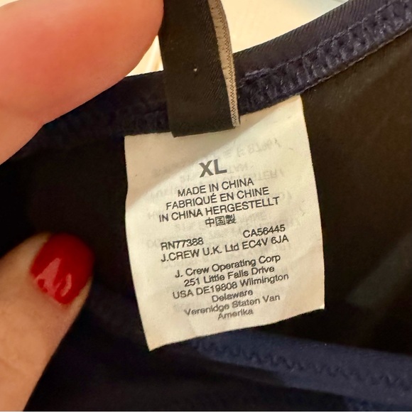 J. Crew | French Cross-Back Bikini Top, Navy Blue Color, Size XL - EUC - Picture 7 of 9